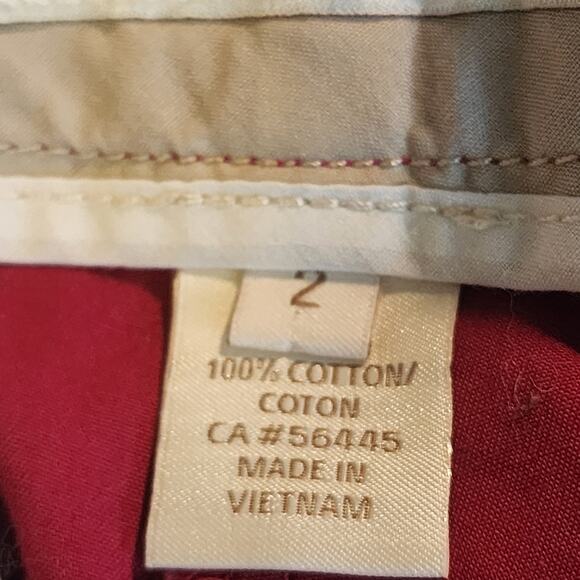 J.CREW 100% Cotton Broken In Chino Pinkish Purple Size 2 - Picture 3 of 4